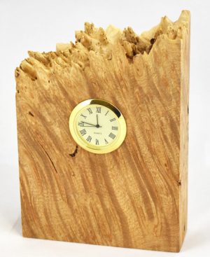 Handmade Hardwood Burl Clocks