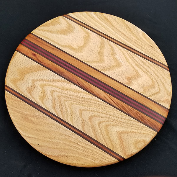 Oak, Jatoba and Purple Heart Lazy Susan